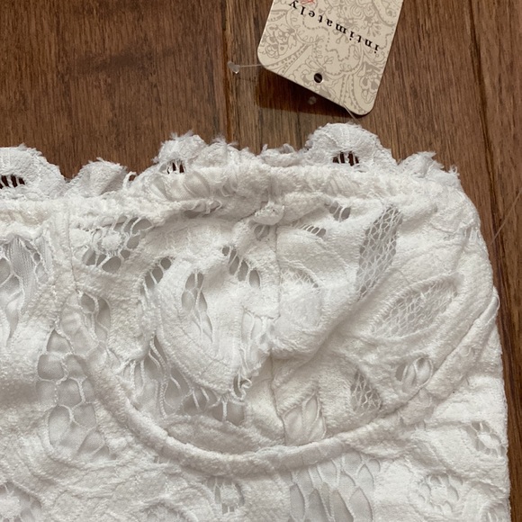 NWT Intimately Free people white Adella Corset Bra crop top - Picture 6 of 8